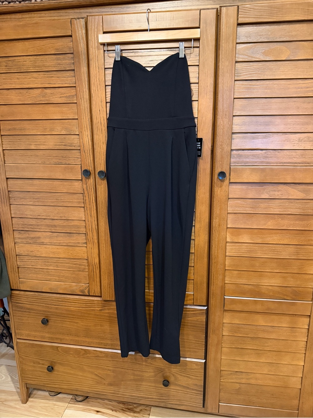 Express Black Strapless Jumpsuit